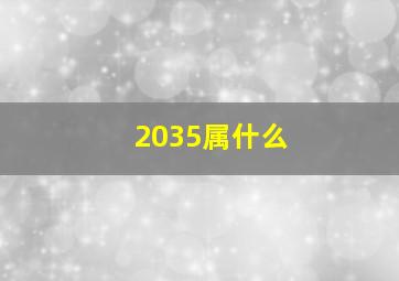 2035属什么