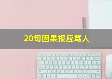 20句因果报应骂人