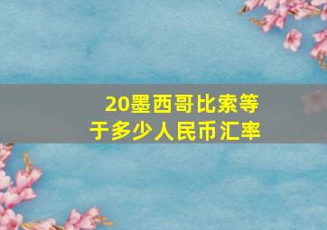 20墨西哥比索等于多少人民币汇率