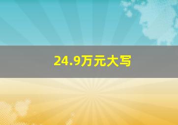 24.9万元大写