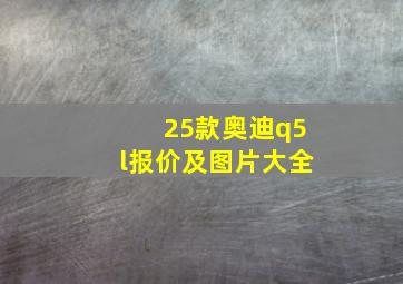 25款奥迪q5l报价及图片大全