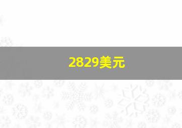 2829美元