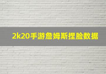 2k20手游詹姆斯捏脸数据