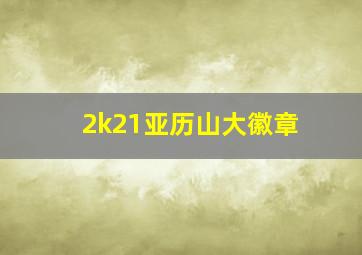 2k21亚历山大徽章