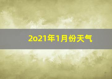 2o21年1月份天气