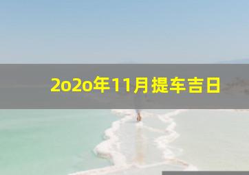 2o2o年11月提车吉日