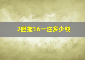 2胆拖16一注多少钱