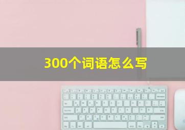 300个词语怎么写