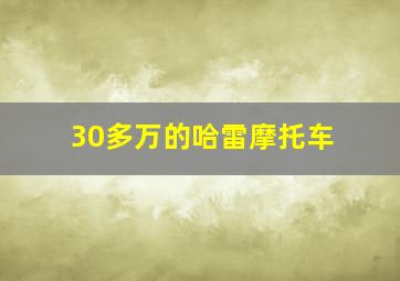 30多万的哈雷摩托车