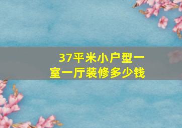 37平米小户型一室一厅装修多少钱