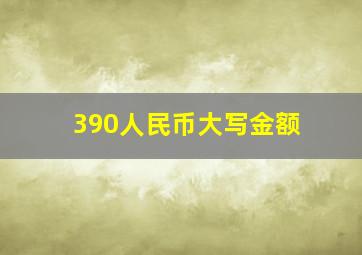 390人民币大写金额