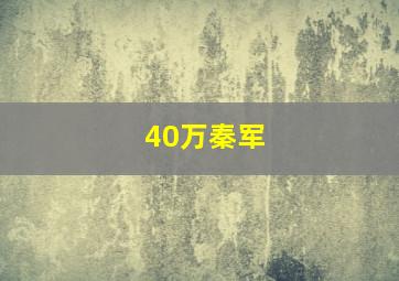 40万秦军