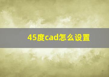 45度cad怎么设置