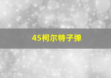 45柯尔特子弹