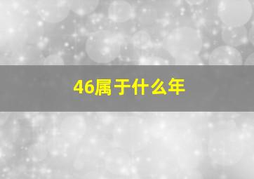 46属于什么年