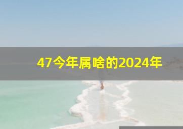 47今年属啥的2024年