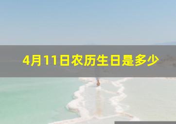 4月11日农历生日是多少