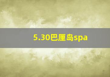 5.30巴厘岛spa