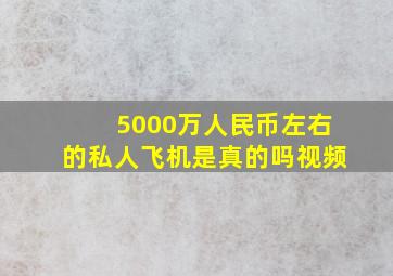 5000万人民币左右的私人飞机是真的吗视频