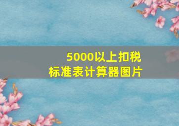 5000以上扣税标准表计算器图片