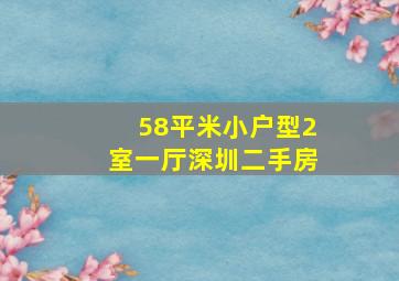 58平米小户型2室一厅深圳二手房