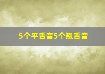 5个平舌音5个翘舌音