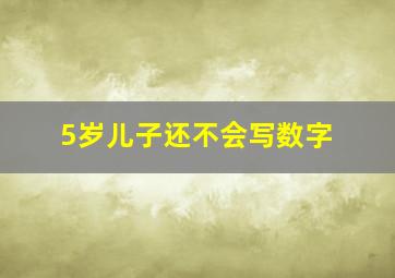 5岁儿子还不会写数字