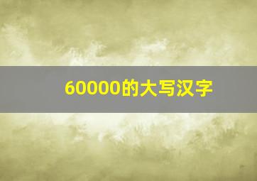 60000的大写汉字