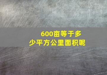 600亩等于多少平方公里面积呢