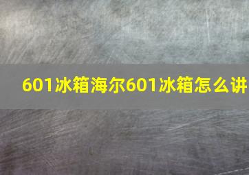 601冰箱海尔601冰箱怎么讲