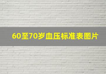 60至70岁血压标准表图片