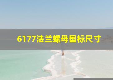 6177法兰螺母国标尺寸