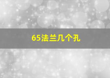 65法兰几个孔