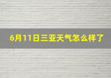 6月11日三亚天气怎么样了