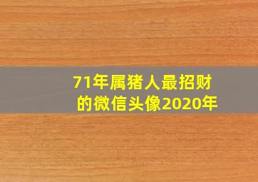 71年属猪人最招财的微信头像2020年