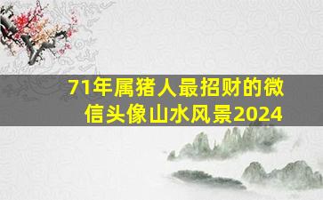 71年属猪人最招财的微信头像山水风景2024