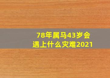 78年属马43岁会遇上什么灾难2021