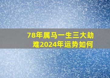 78年属马一生三大劫难2024年运势如何