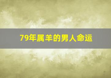 79年属羊的男人命运