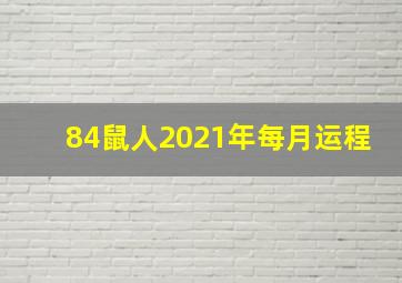 84鼠人2021年每月运程