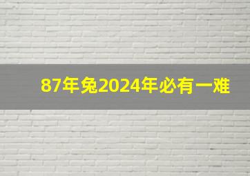 87年兔2024年必有一难