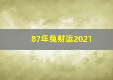 87年兔财运2021