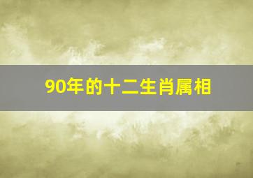 90年的十二生肖属相