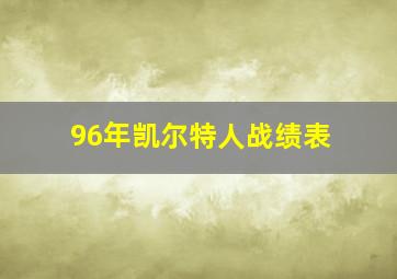 96年凯尔特人战绩表