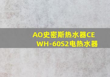 AO史密斯热水器CEWH-60S2电热水器