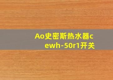 Ao史密斯热水器cewh-50r1开关