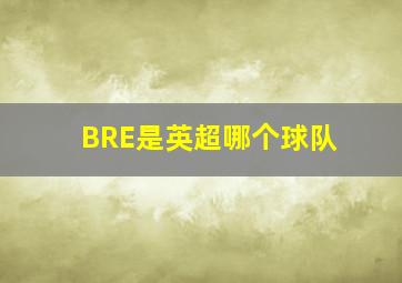 BRE是英超哪个球队