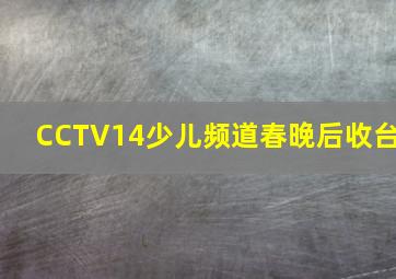 CCTV14少儿频道春晚后收台