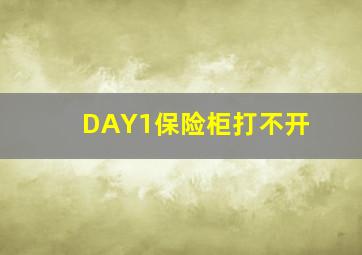 DAY1保险柜打不开