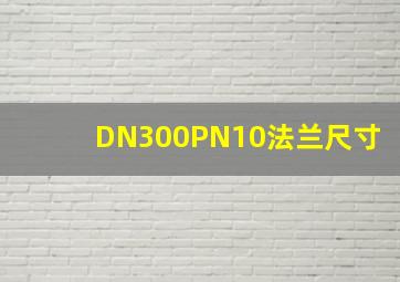 DN300PN10法兰尺寸